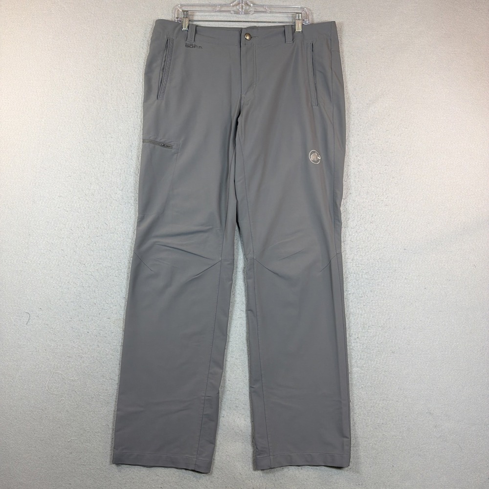 Mammut Swiss Tech Hiking Pants Men's Gray Stretch Zip Fly Straight Size 34